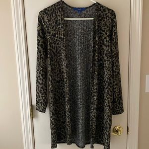Lightweight Animal Print Cardigan